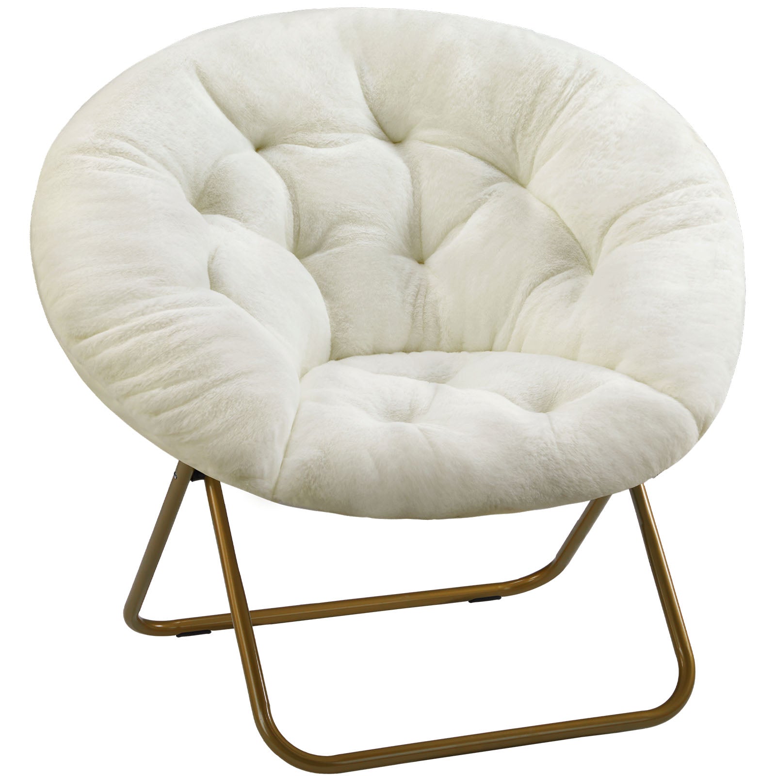 26" Brown Tufted Lounge Chair-0