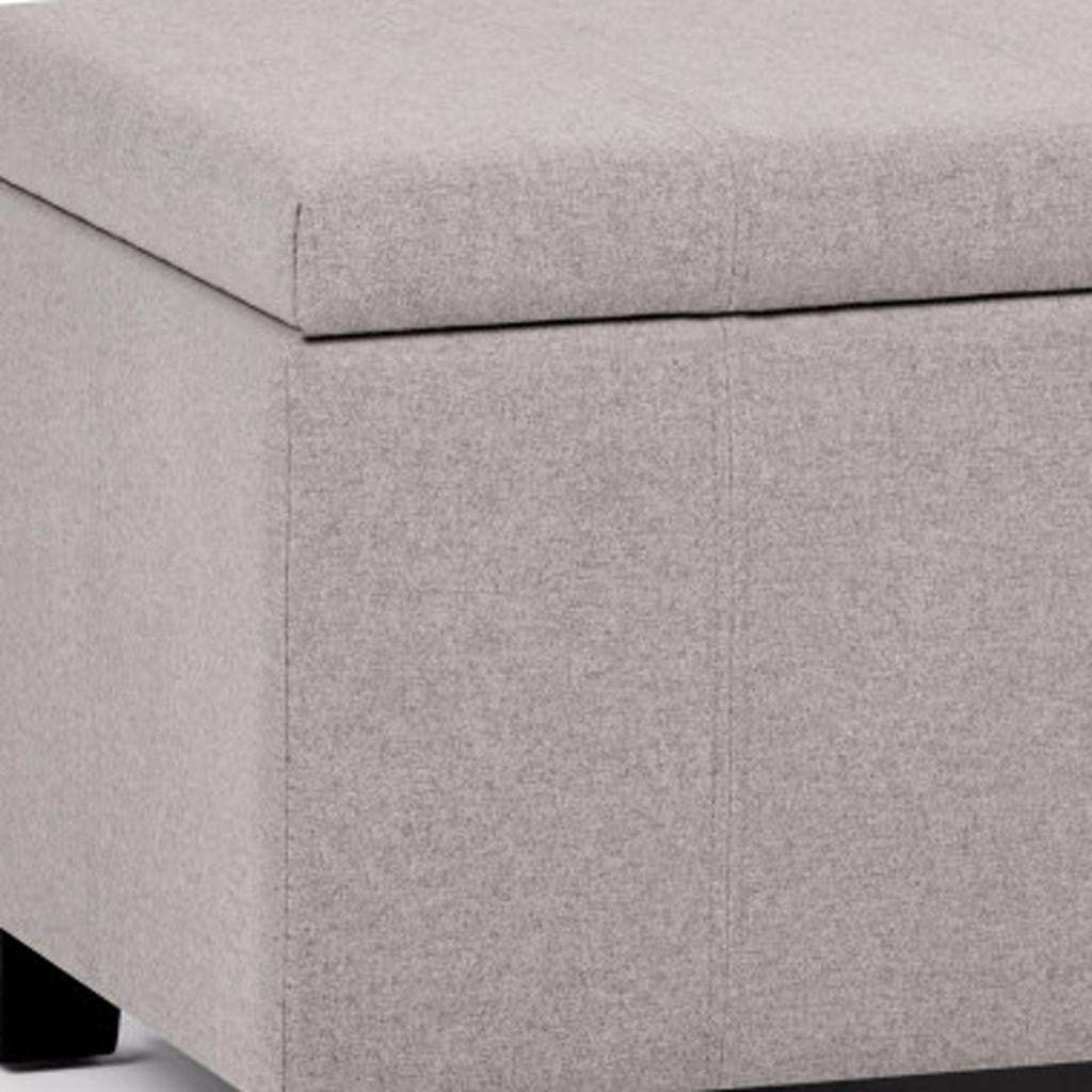 36" Dark Brown and Cloud Upholstery Storage Ottoman-6