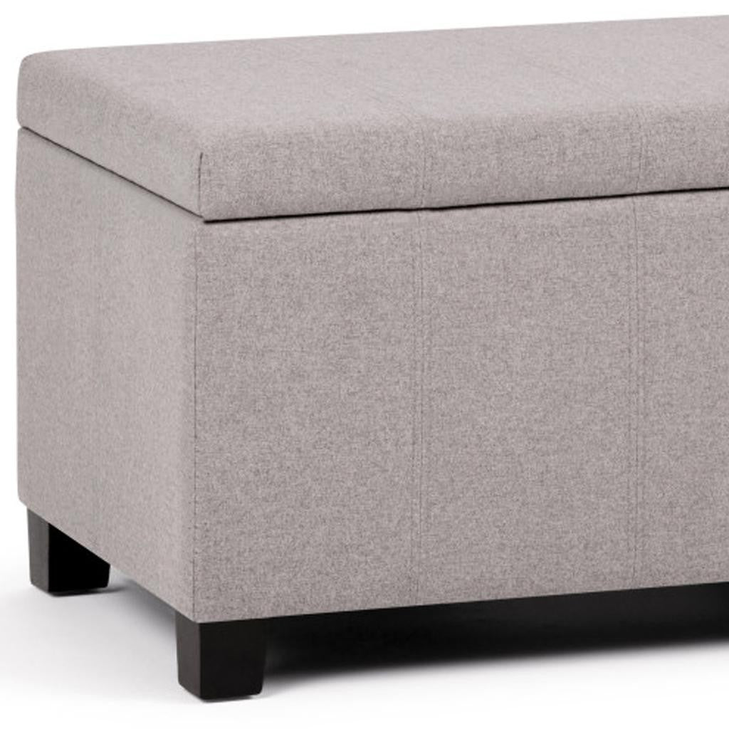 36" Dark Brown and Cloud Upholstery Storage Ottoman-7