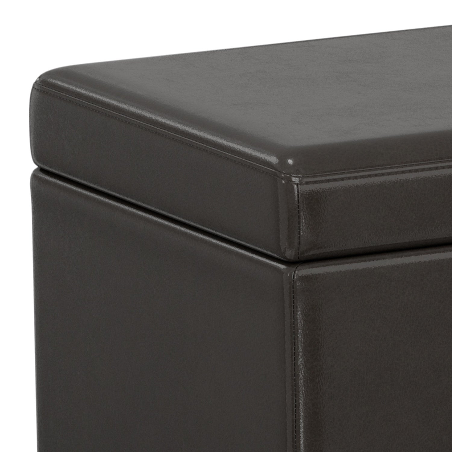 54" Dark Brown and Brown Upholstery Storage Ottoman-4