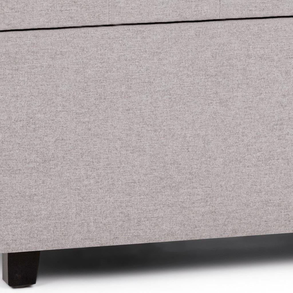 34" Dark Brown and Cloud Upholstery Storage Ottoman-5