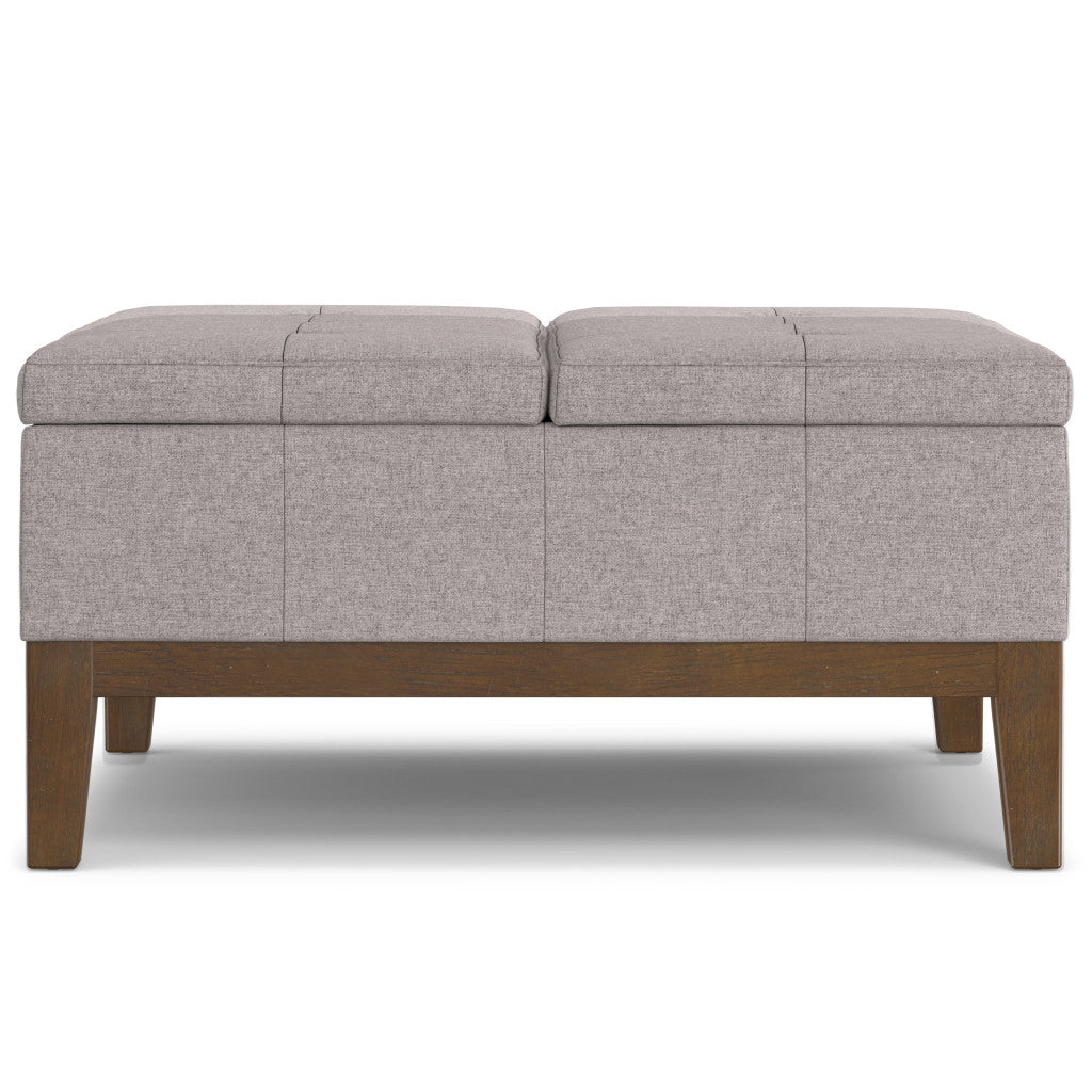 36" Walnut and Cloud Upholstery Storage Ottoman-2