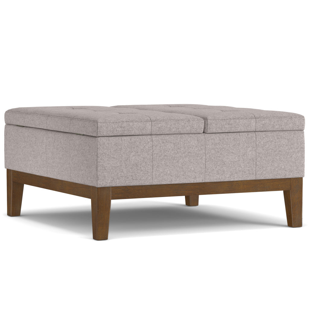 36" Walnut and Cloud Upholstery Storage Ottoman-3