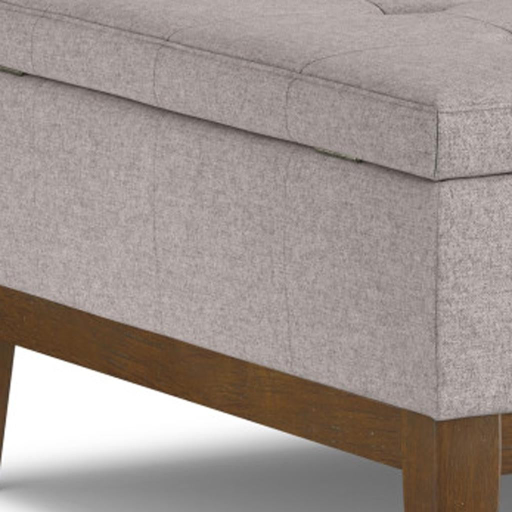 36" Walnut and Cloud Upholstery Storage Ottoman-5