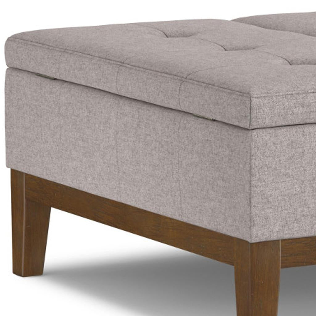 36" Walnut and Cloud Upholstery Storage Ottoman-6