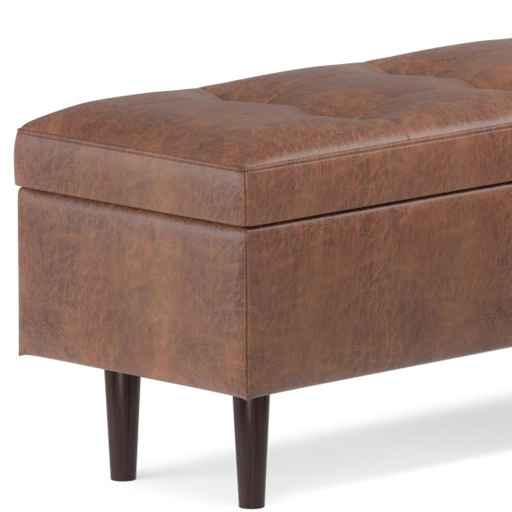 48" Brown Upholstery Storage Ottoman-6