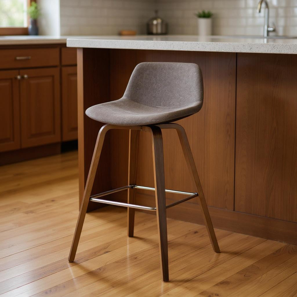 28" Green Wood Backless Counter Height Bar Chair-0