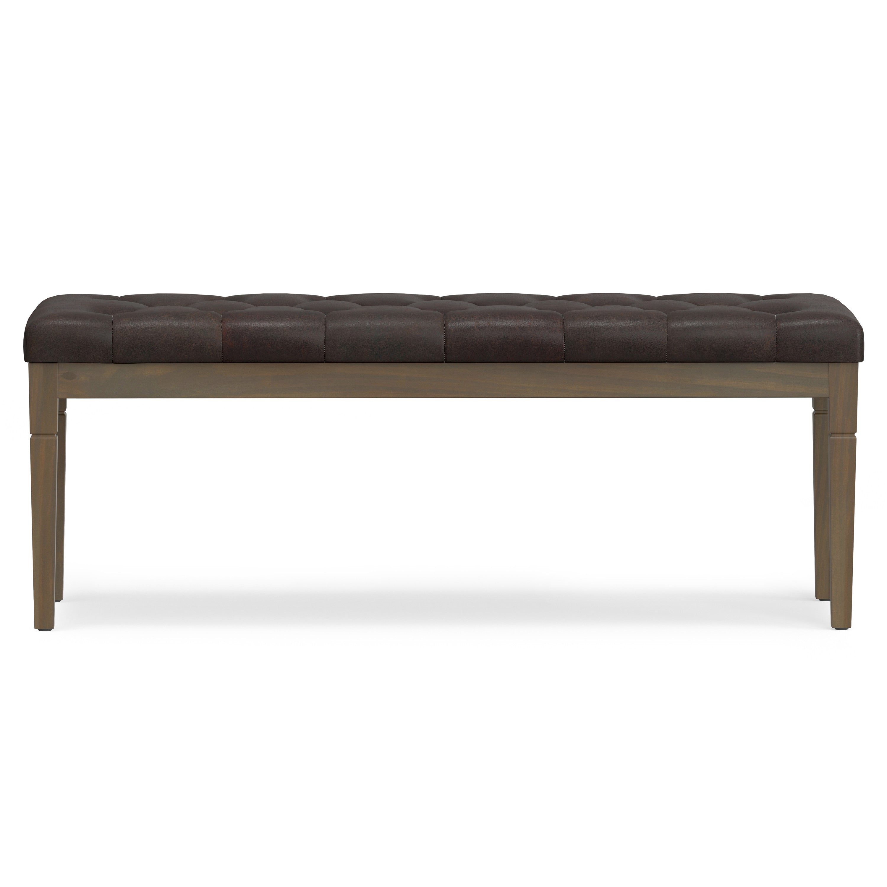 48" Brown Leather Ottoman-2