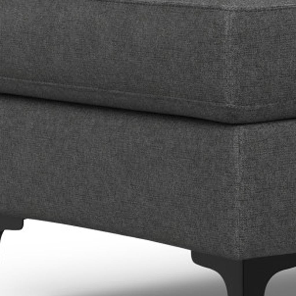 48" Gray and Black Fabric Ottoman-6