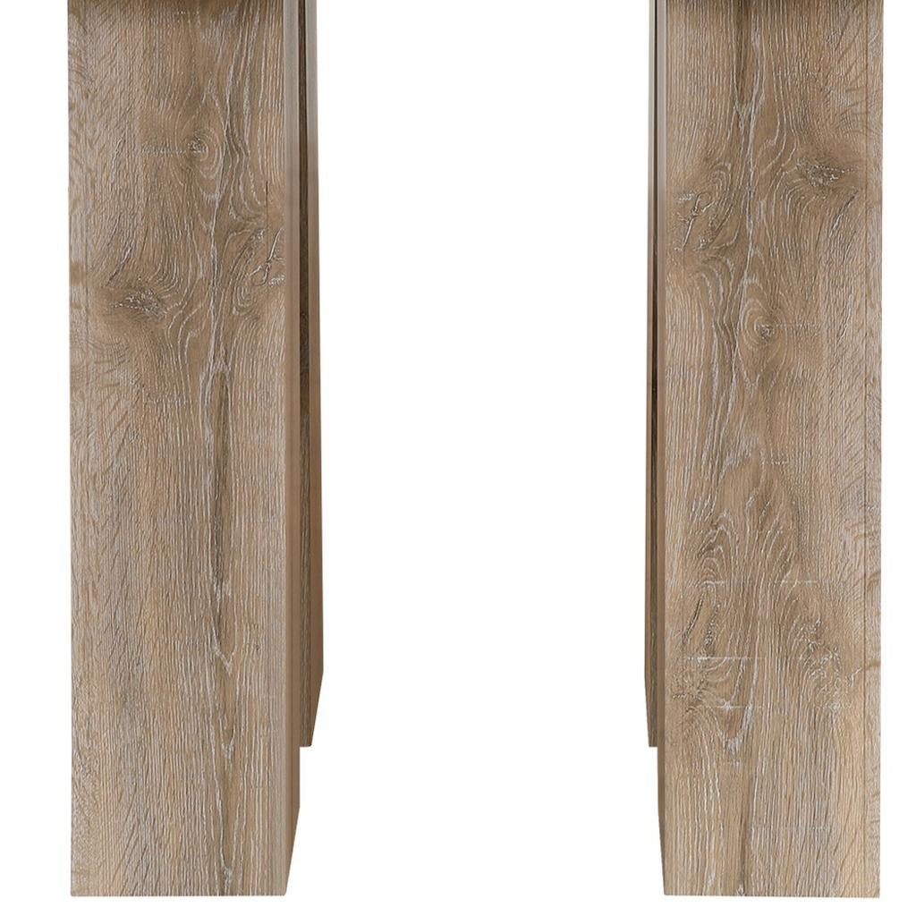 48" White and Natural Wood Square Bar Table-5