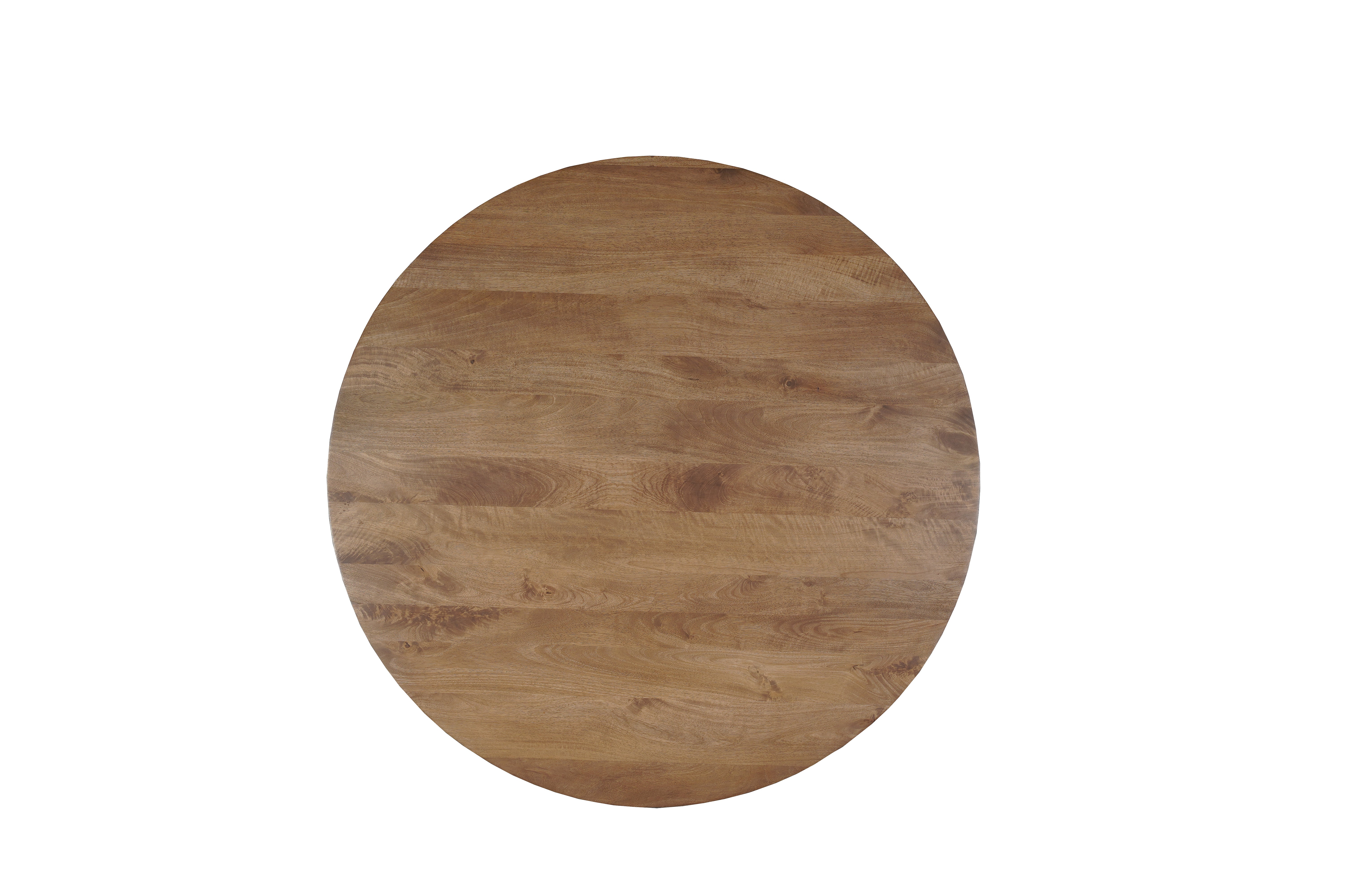 54" Natural Solid Wood Pedestal Base Round Top Dining Table-3