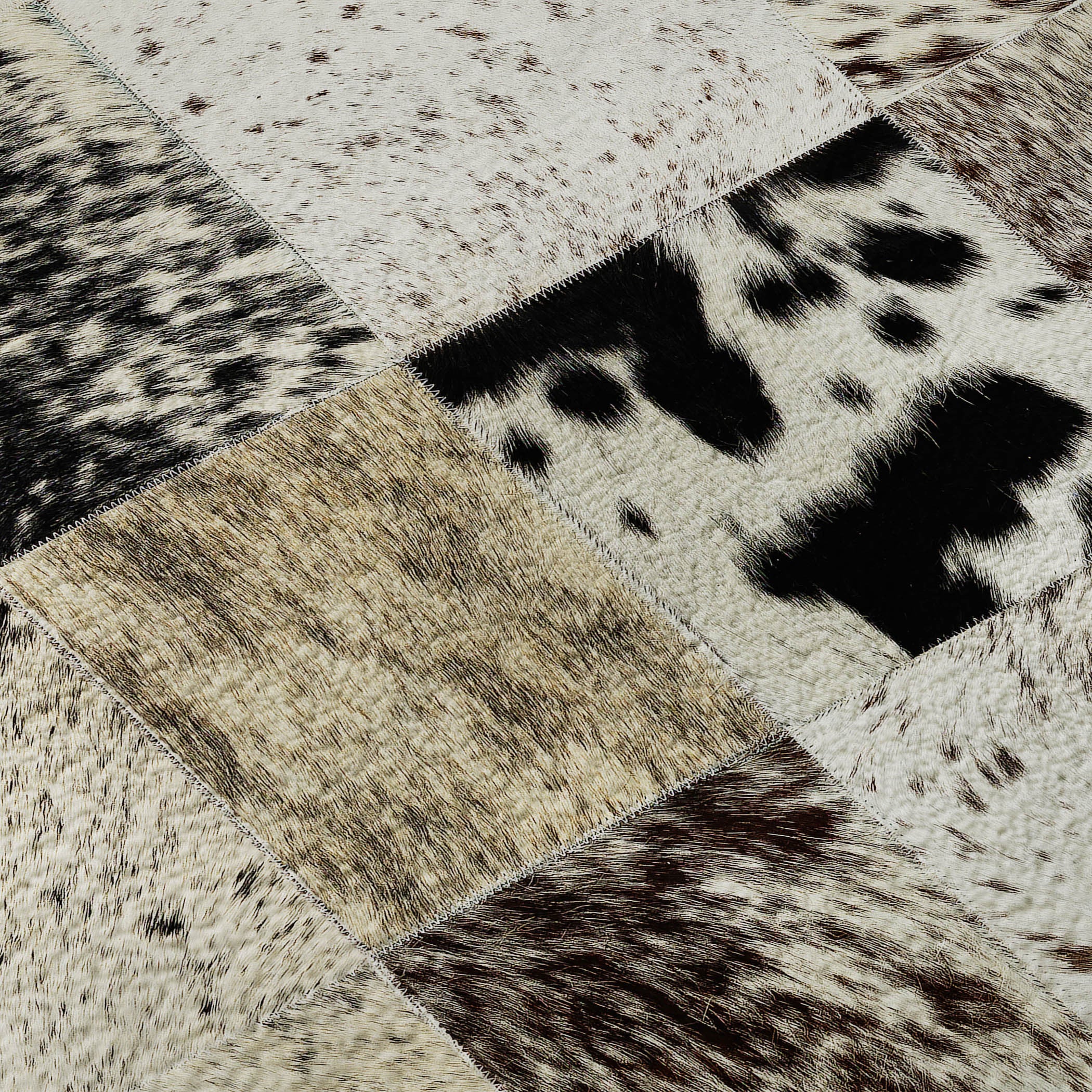 5' X 8' Granite Gray Ivory And Black Patchwork Washable Area Rug With UV Protection-7