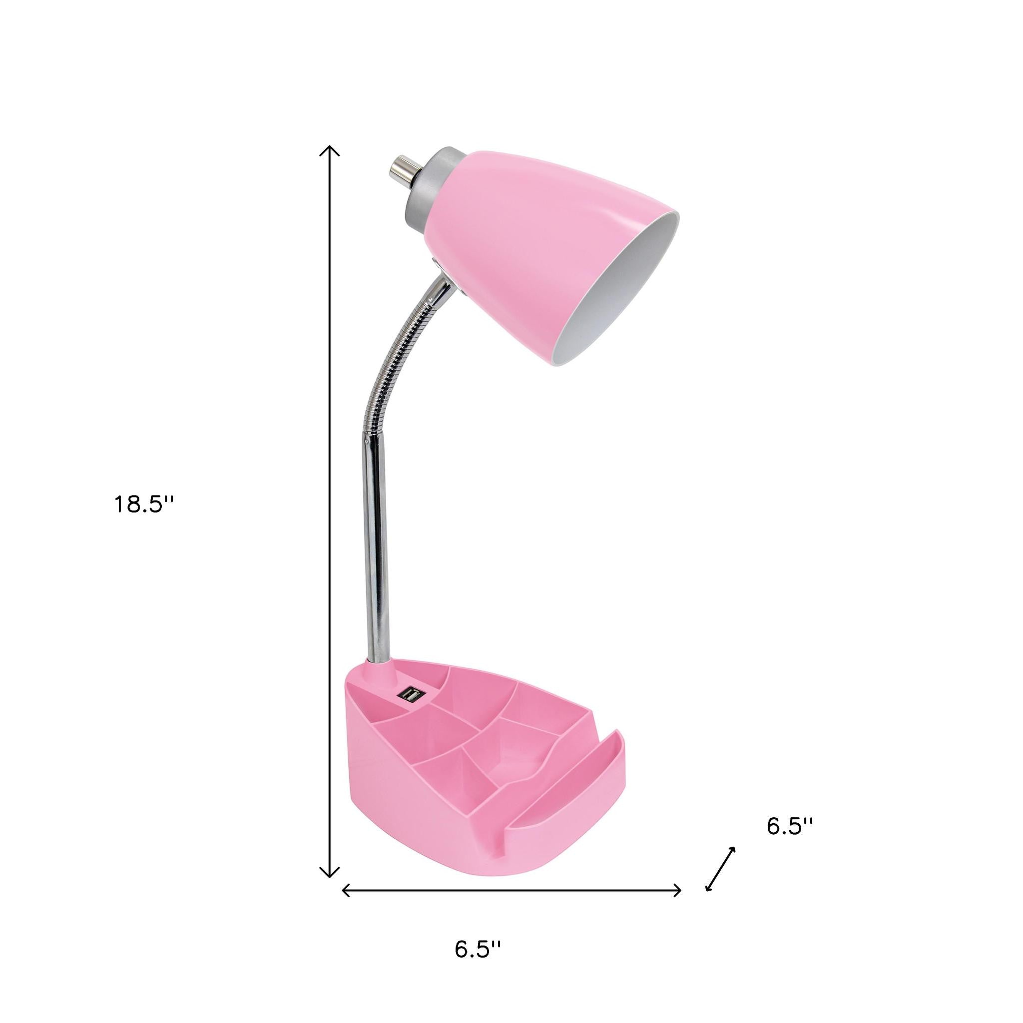 19" Pink USB Table Lamp-4