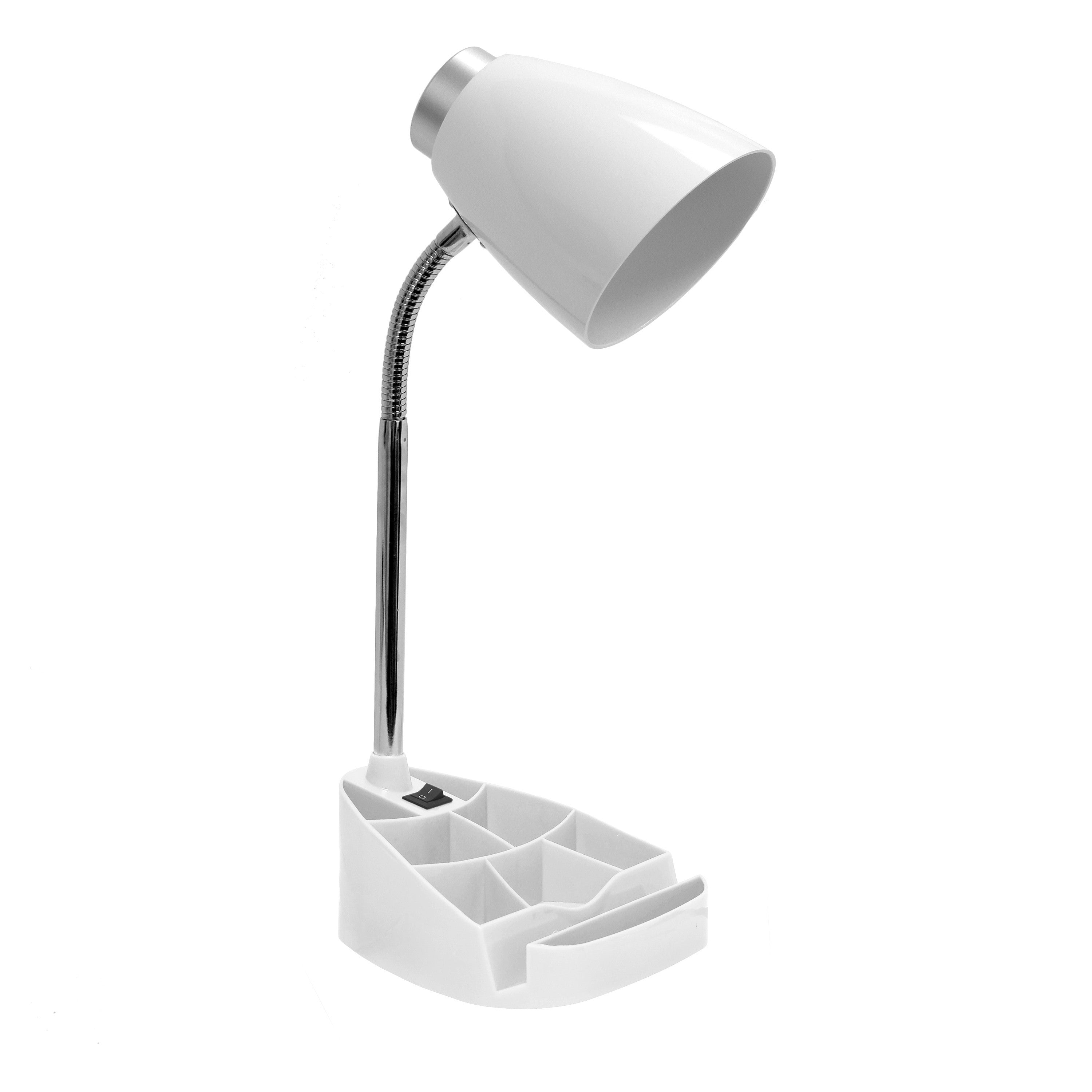 19" White Swing Arm Table Lamp-1