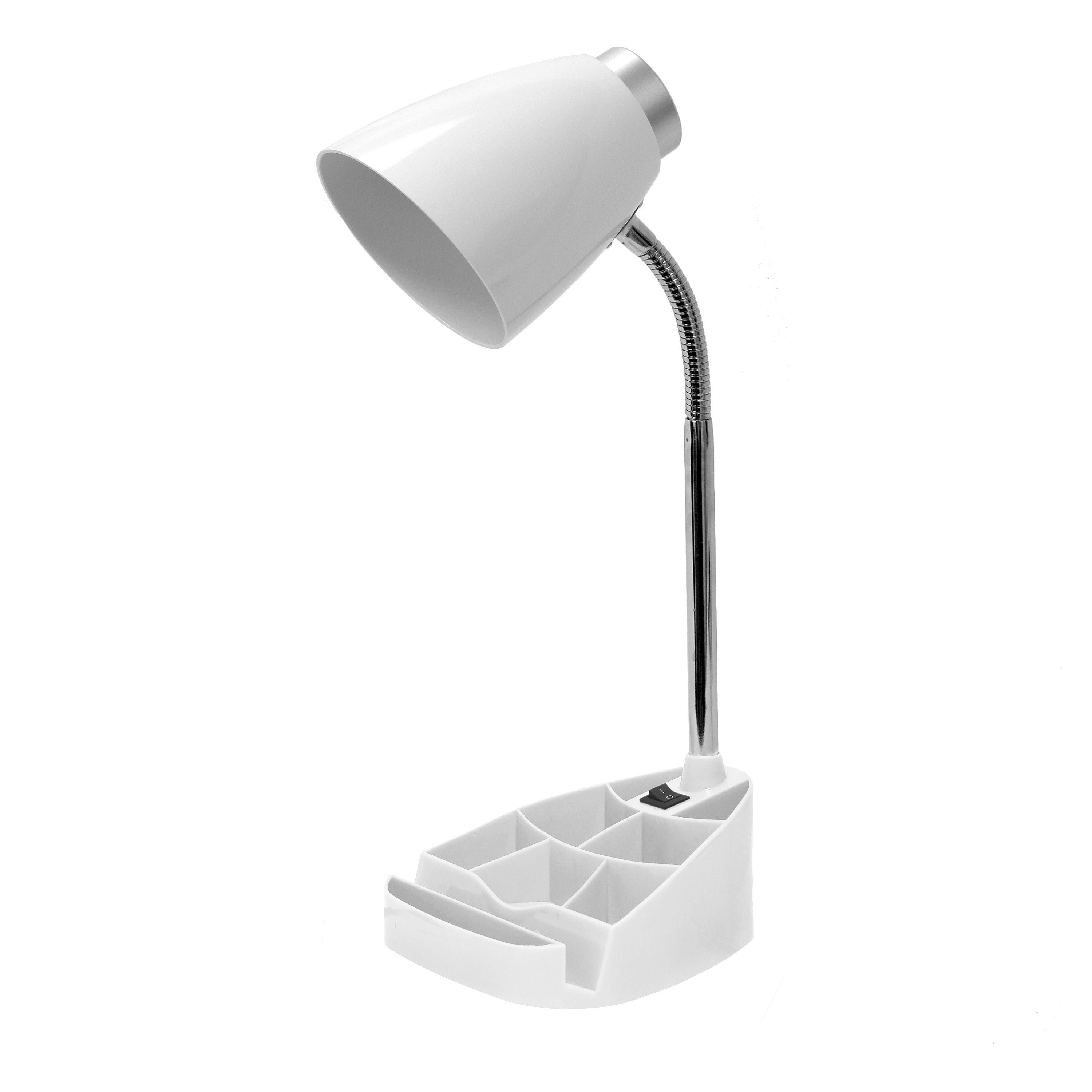 19" White Swing Arm Table Lamp-2