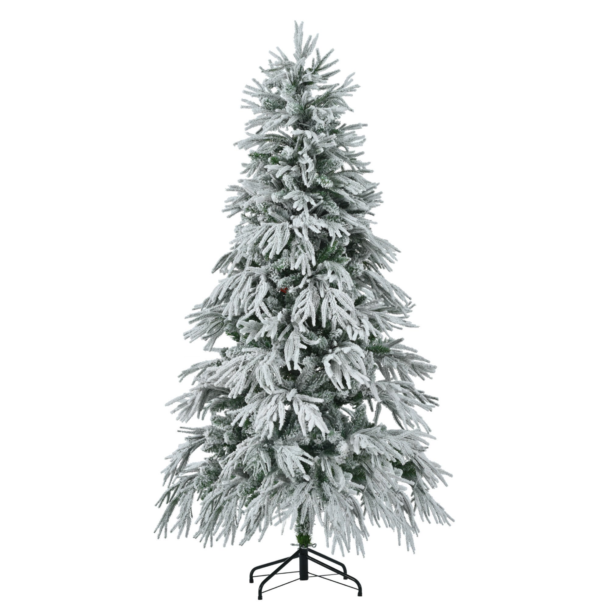 6' Pre Lit Extra Full Frosted Pine Christmas Tree-3