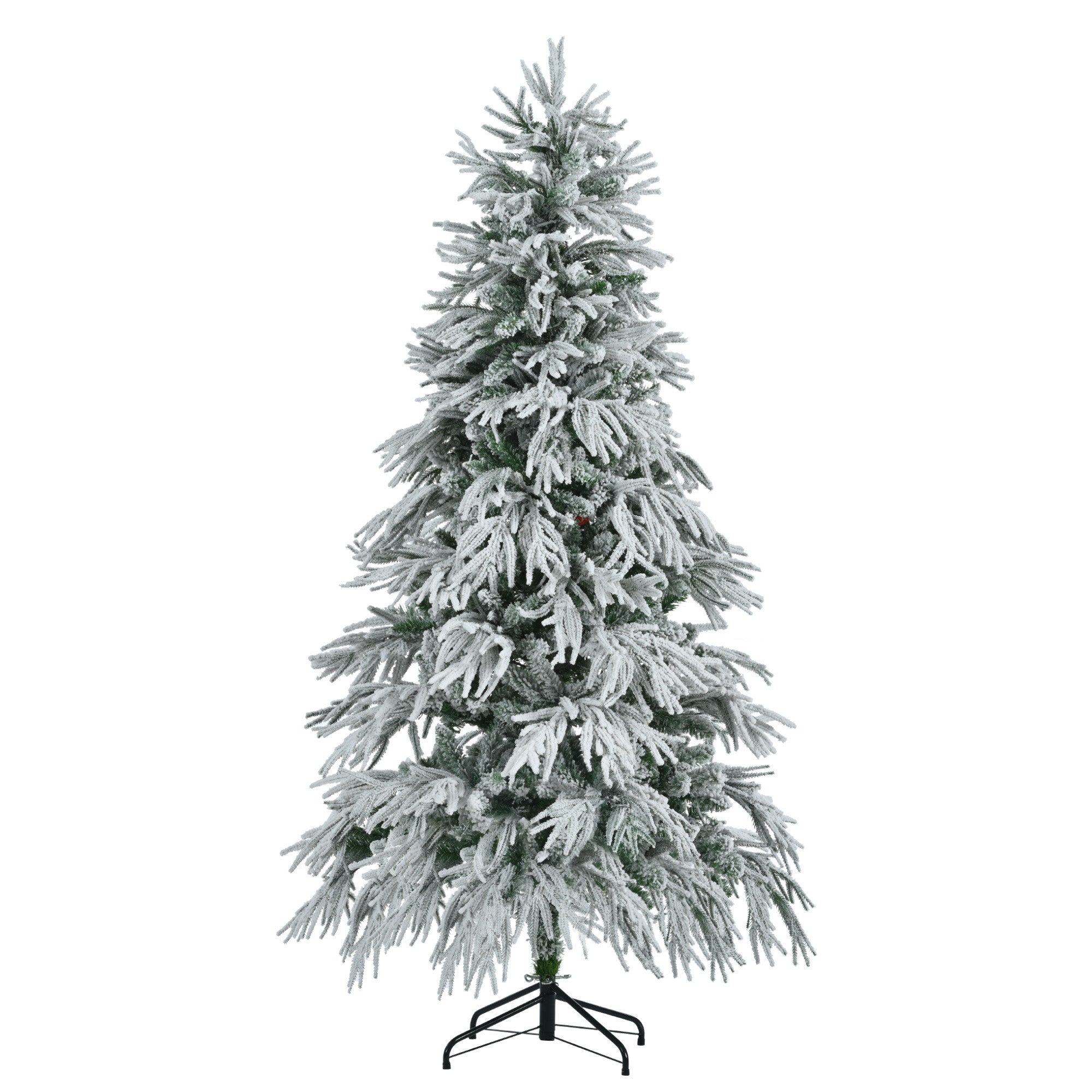 6' Pre Lit Extra Full Frosted Pine Christmas Tree-1