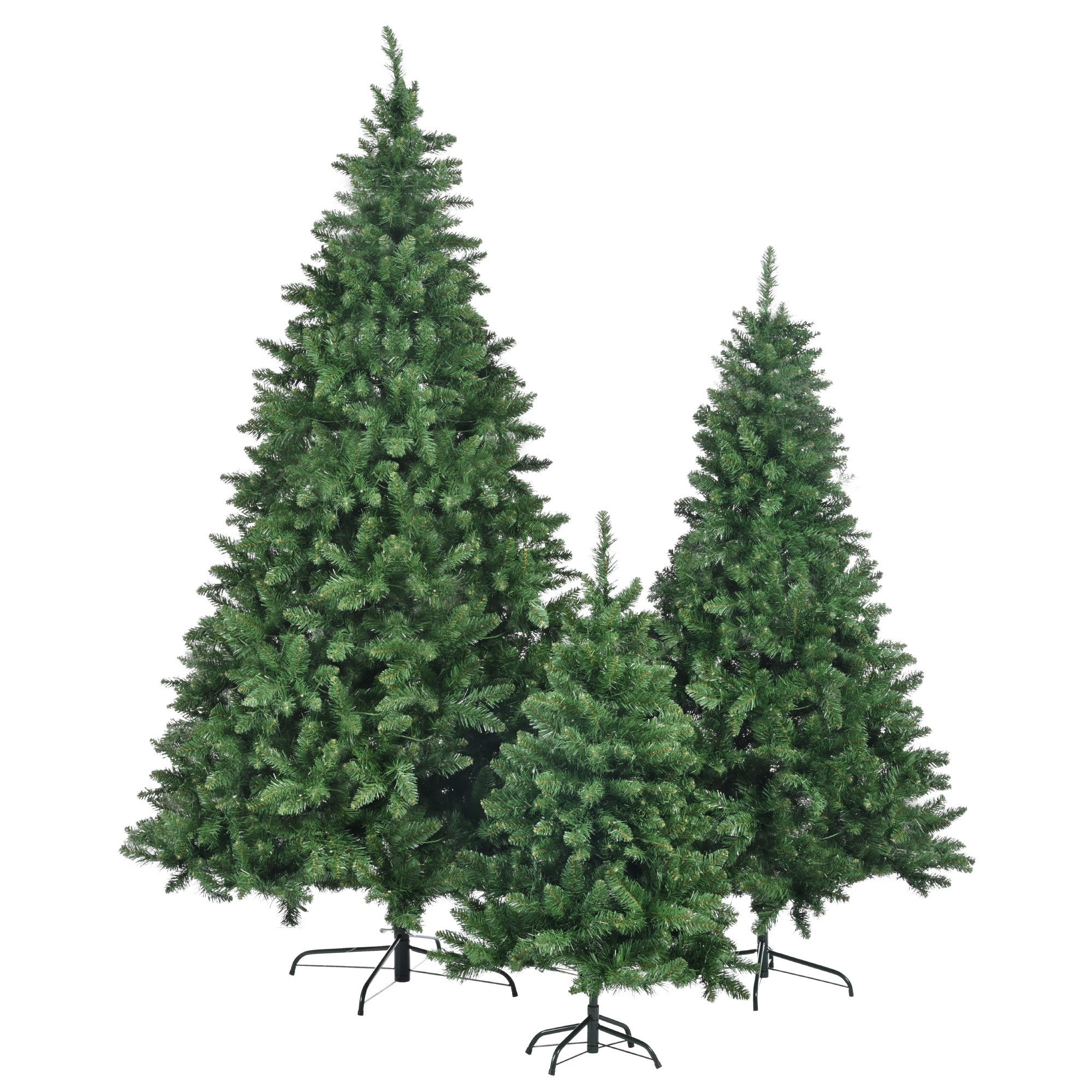 Three Piece Pre Lit Extra Full Frosted Pine Christmas Tree Set-4