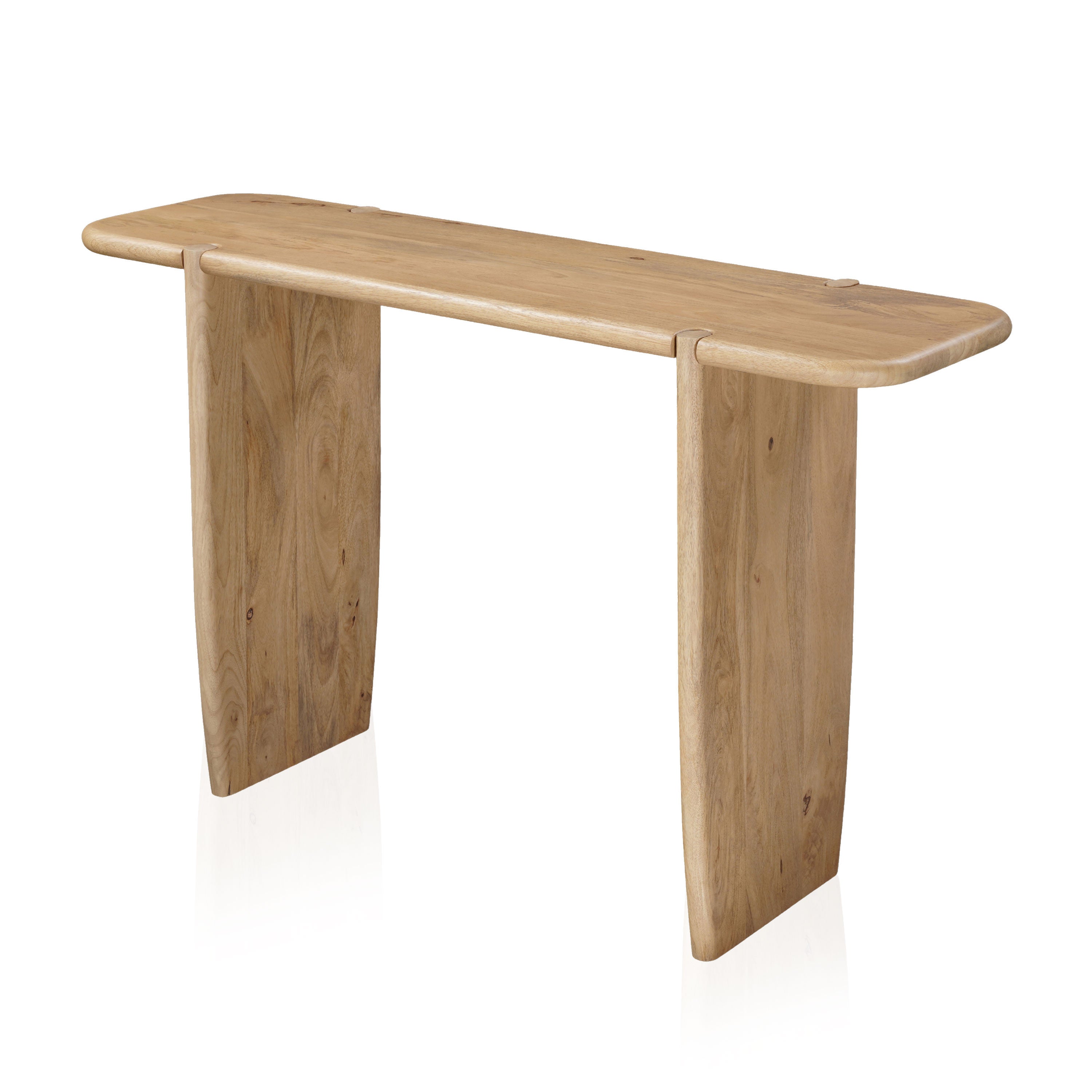52" Natural Solid Wood Solid Console Table-1