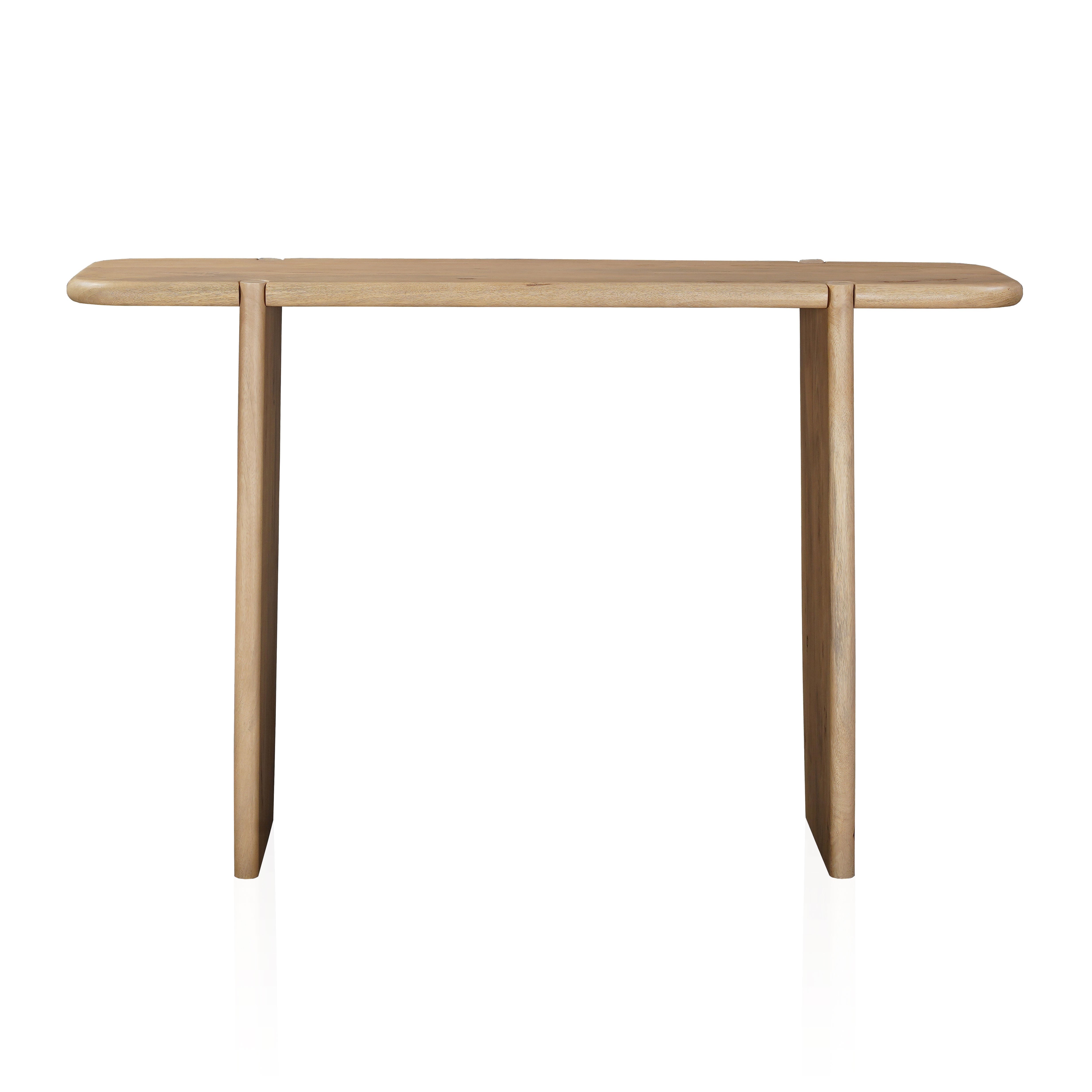 52" Natural Solid Wood Solid Console Table-2