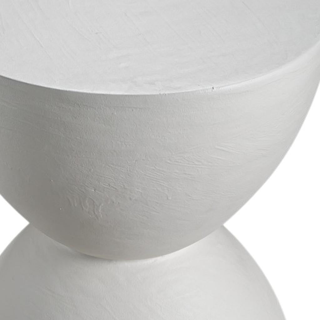 21" White Wood Square End Table-2