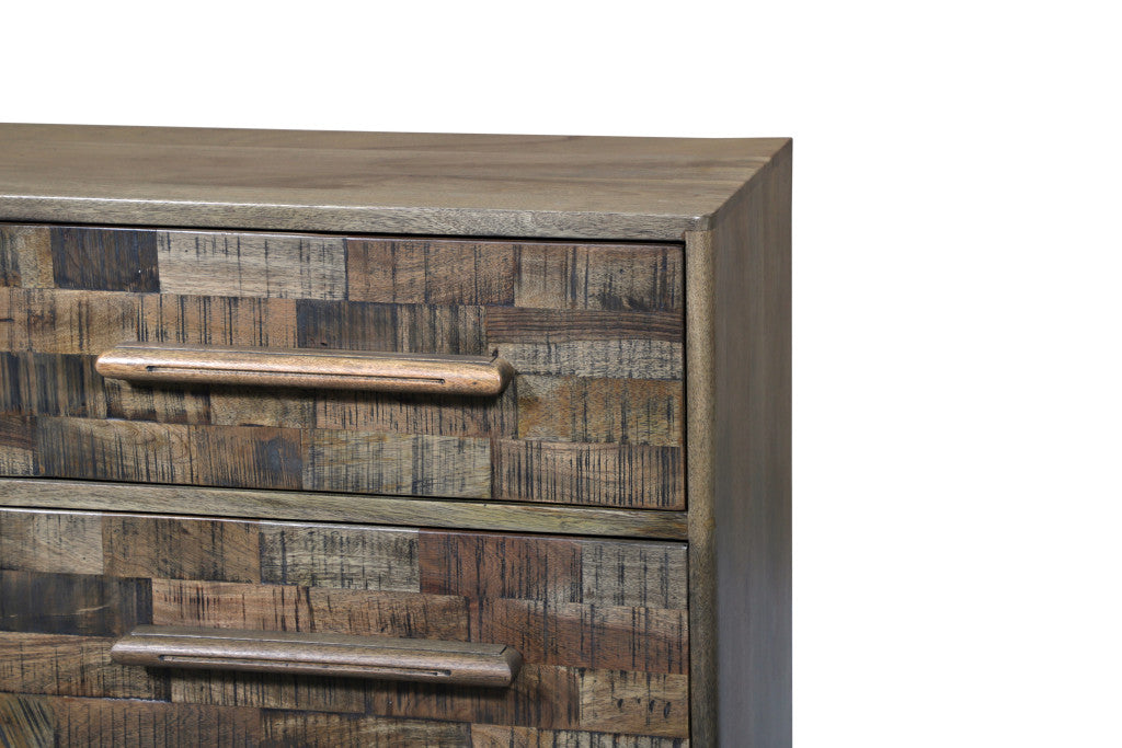 57" Brown Solid Wood Six Drawer Dresser-7