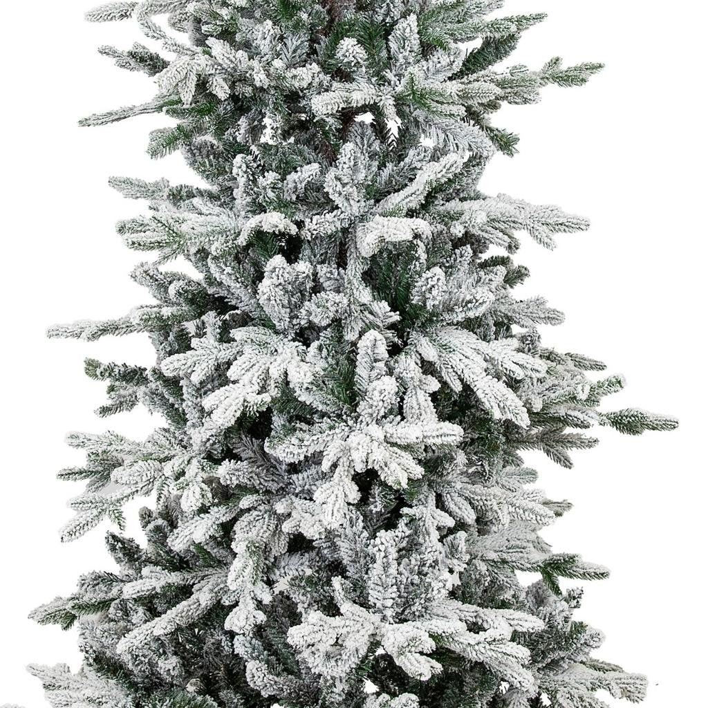 6' Slender Flocked Pine Christmas Tree-3
