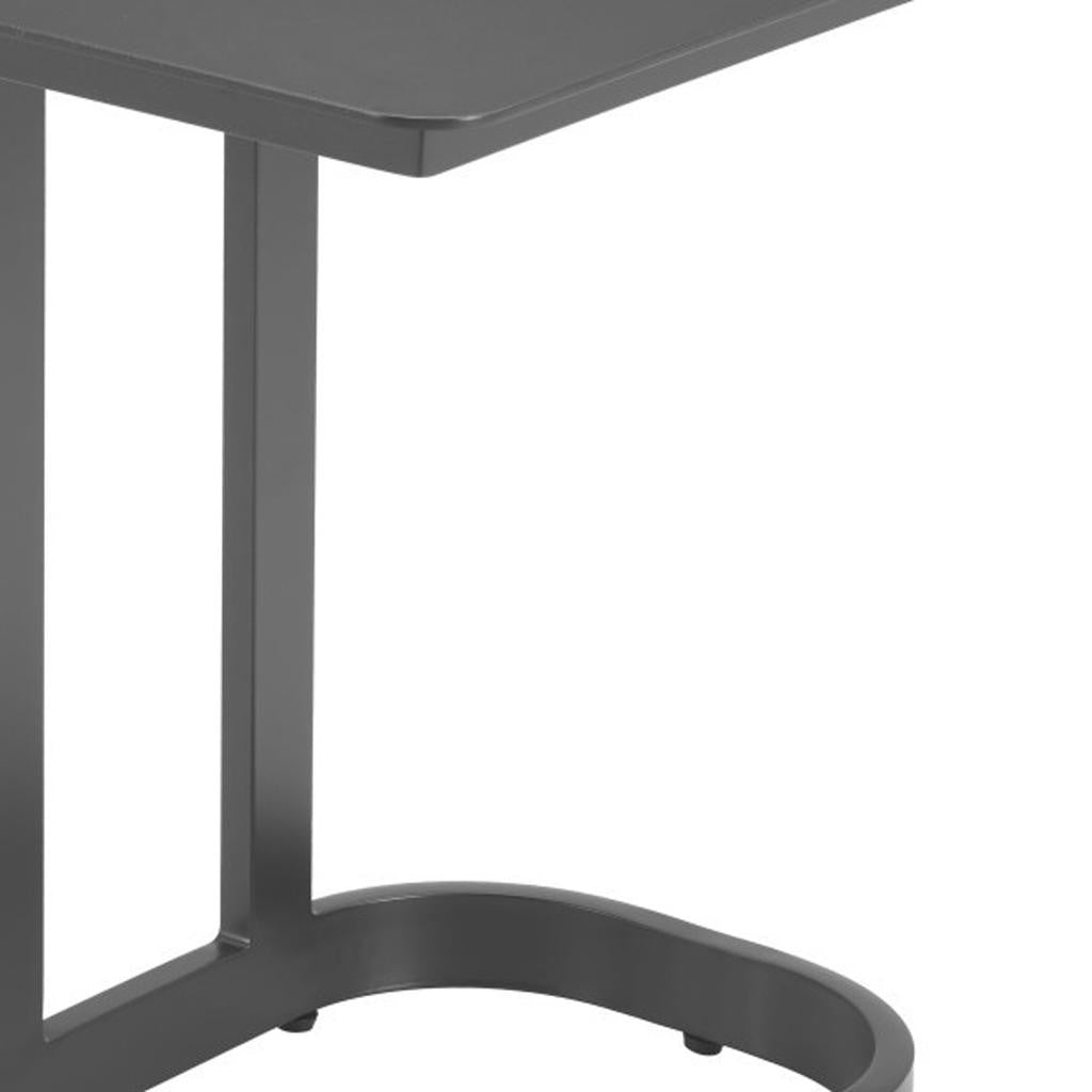 24" Black Aluminum Pedestal End Table-7