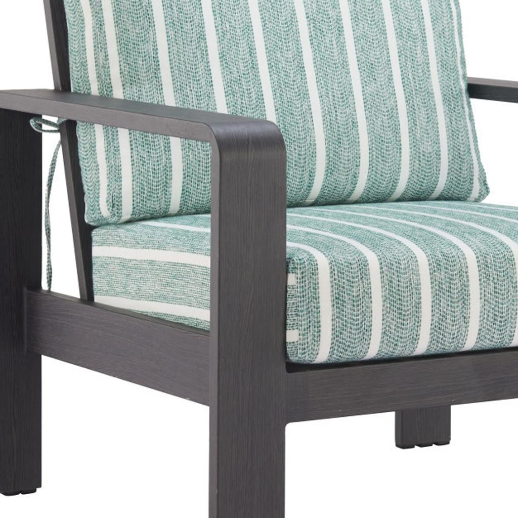 33" Green Upholstered Arm Chair-7