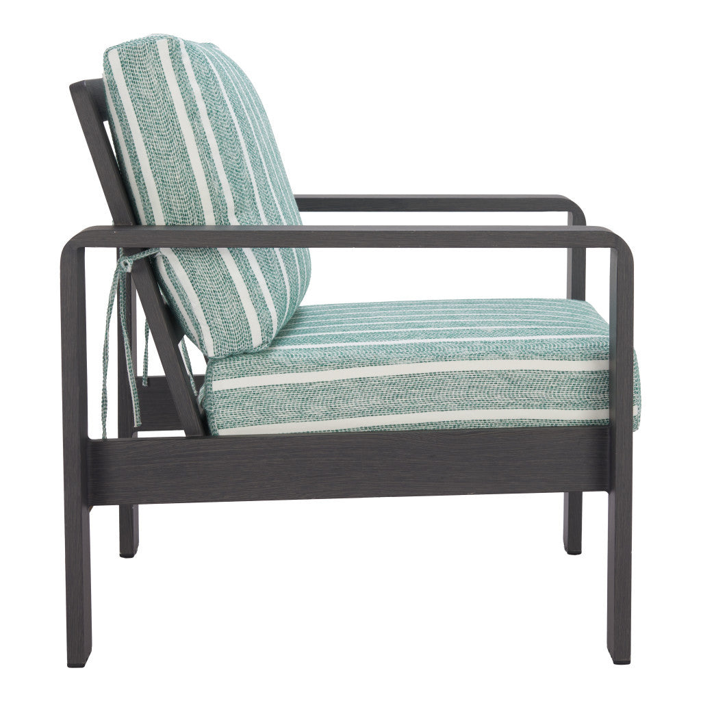 33" Green Upholstered Arm Chair-2