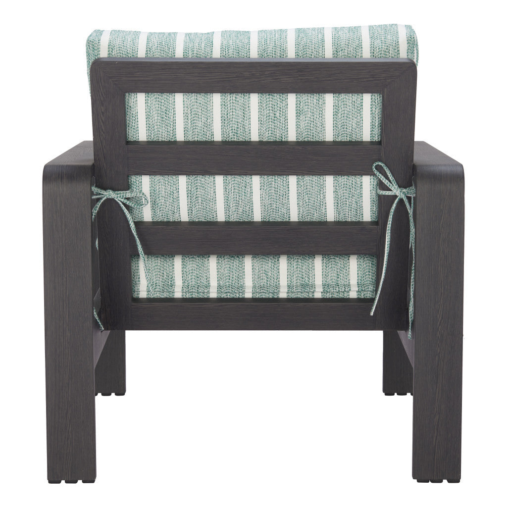 33" Green Upholstered Arm Chair-4