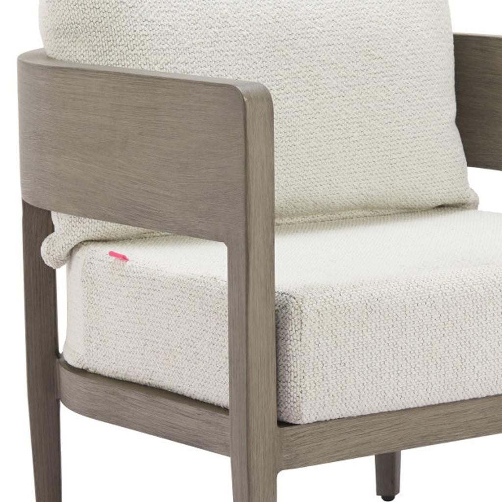 28" Beige Upholstered Arm Chair-5