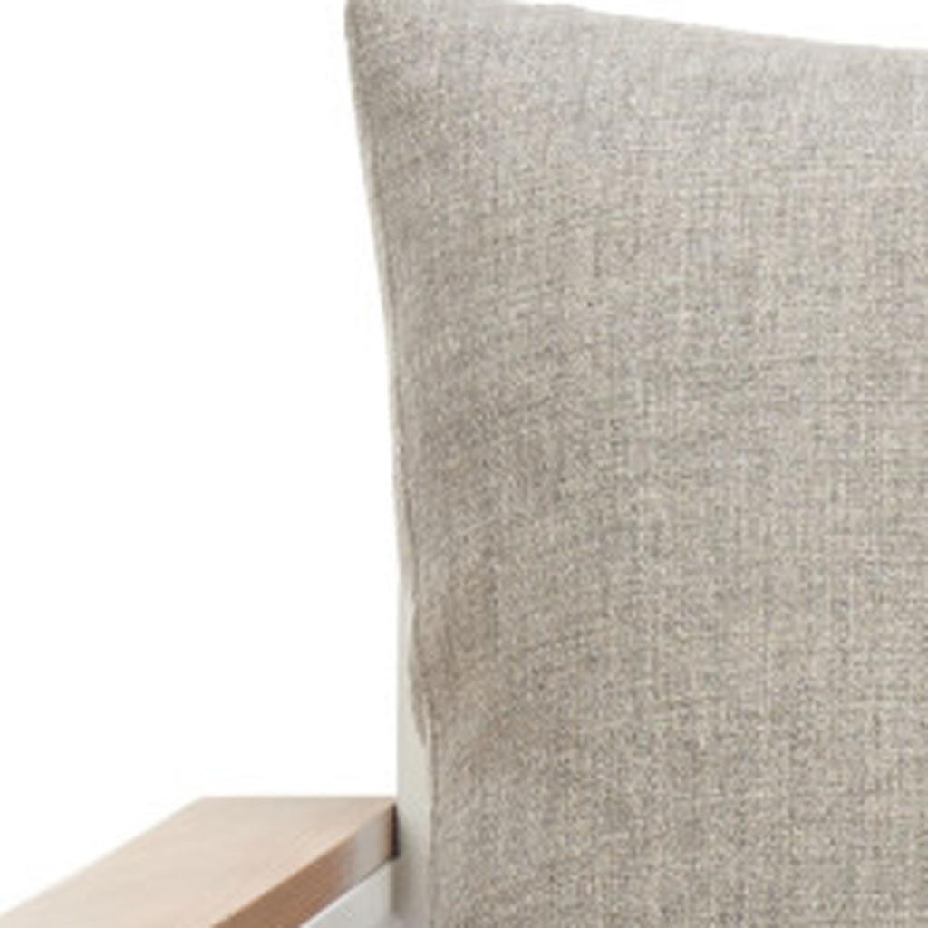 31" White Upholstered Arm Chair-7