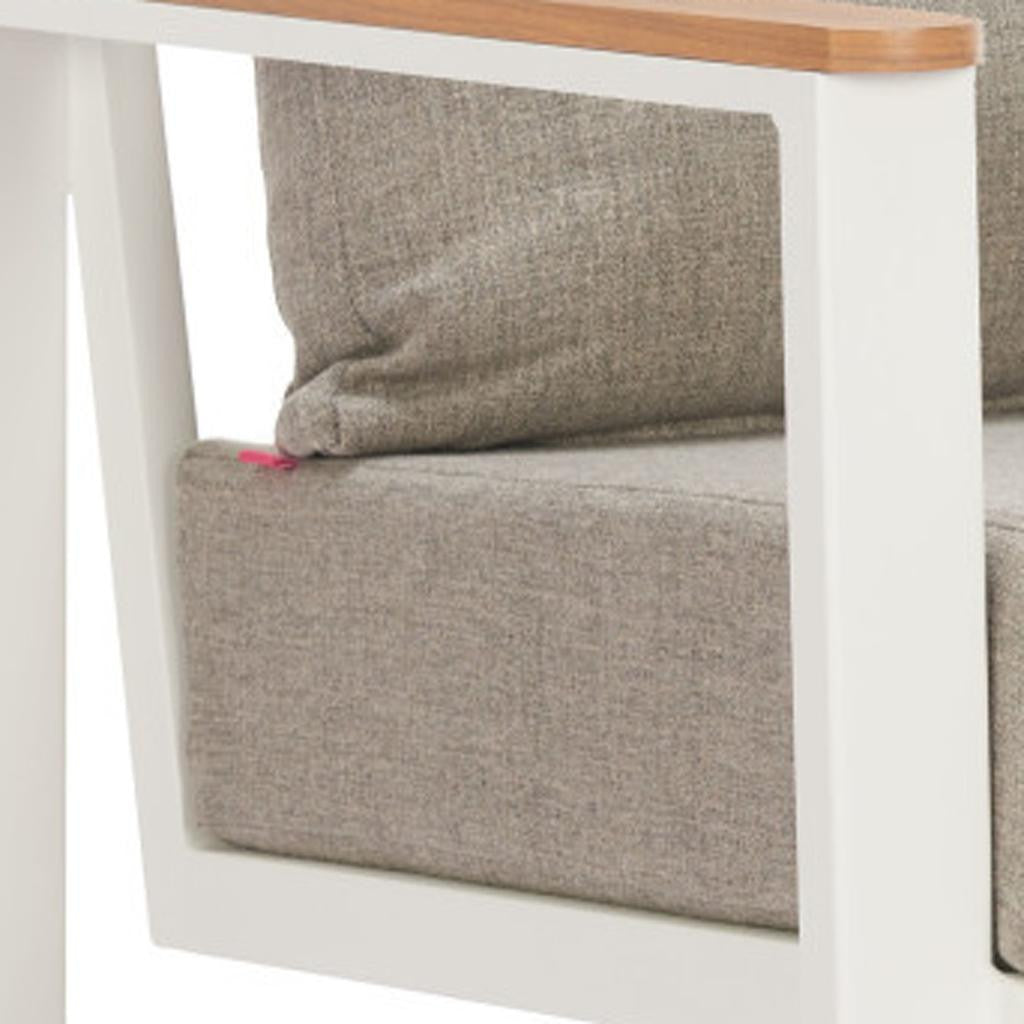 31" White Upholstered Arm Chair-6