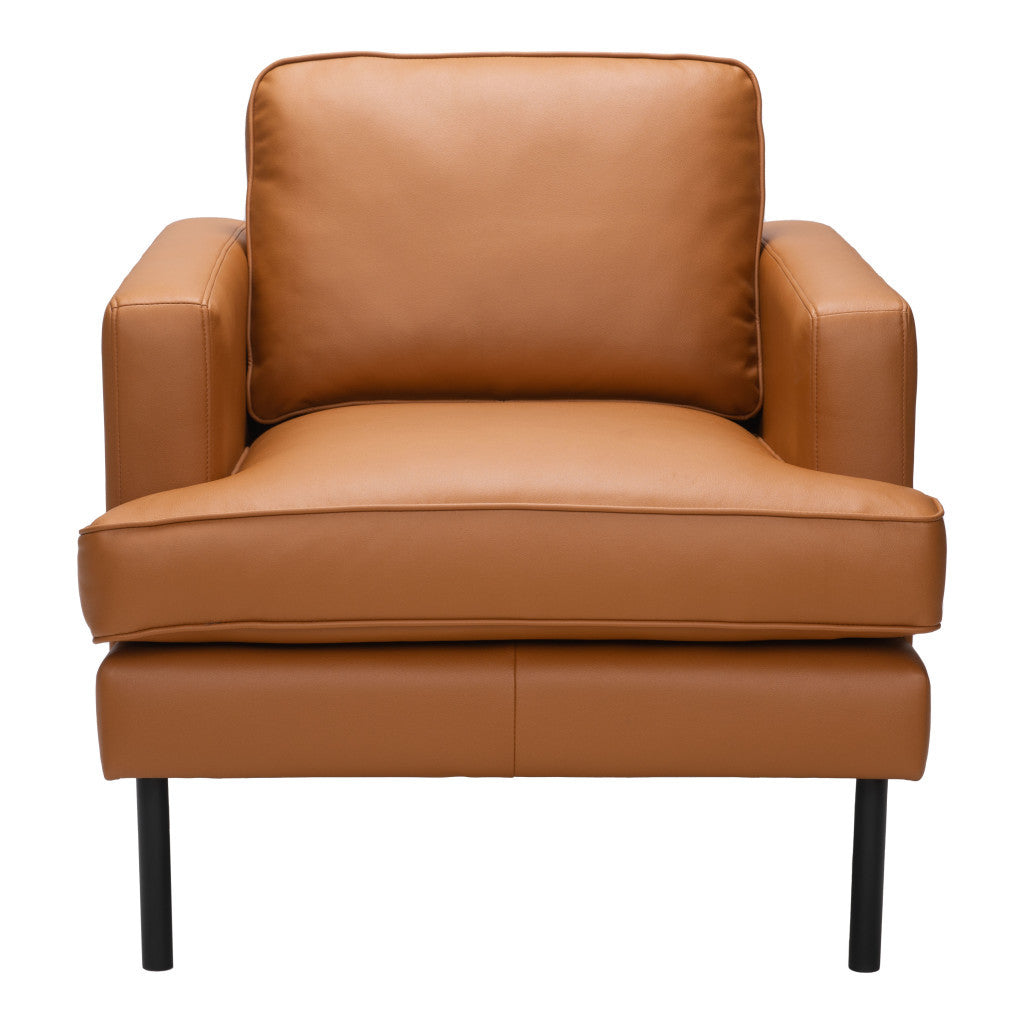 33" Brown Upholstered Arm Chair-3