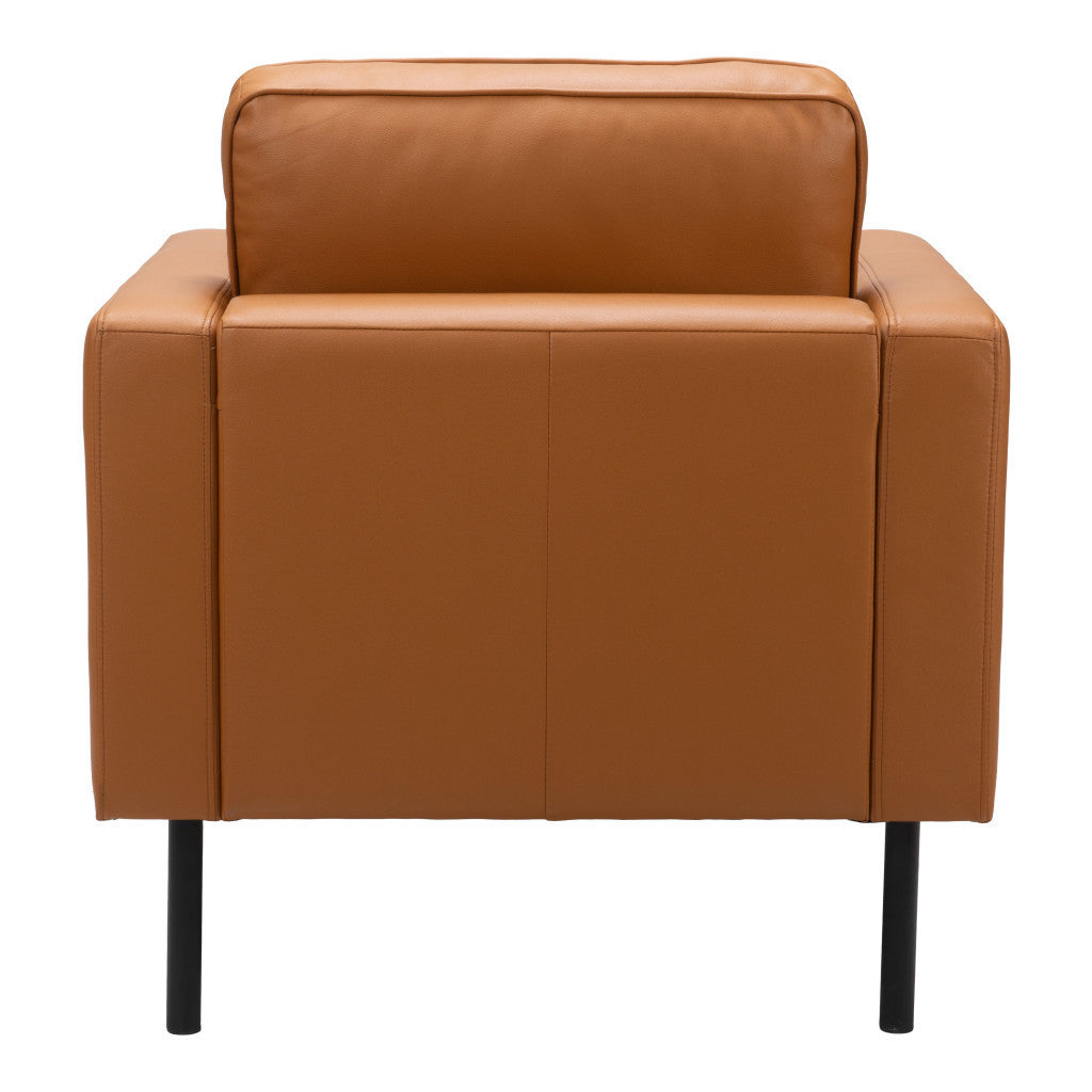 33" Brown Upholstered Arm Chair-4