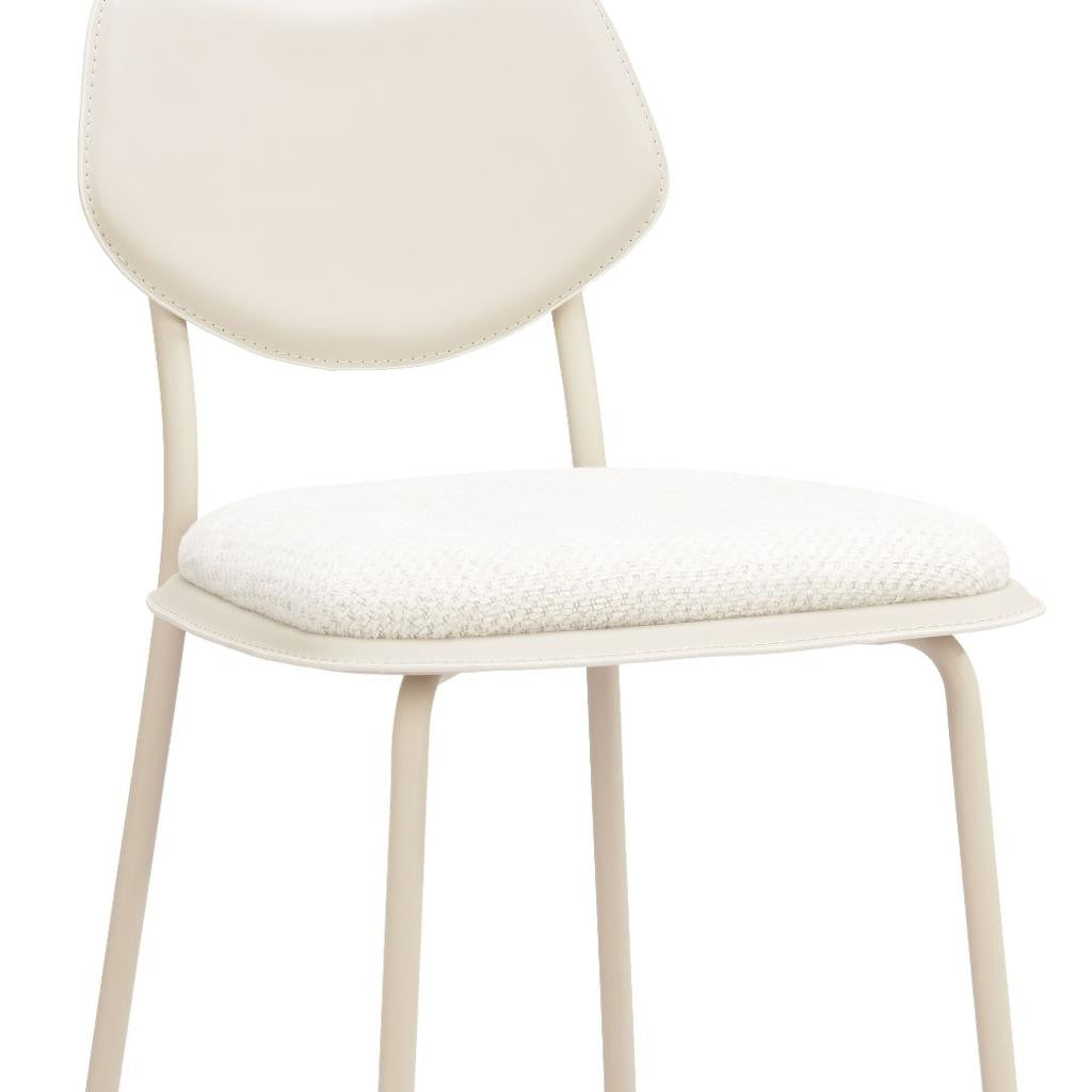 Set of Four 30" Gray Polyester and Wood Low Back Bar Height Bar Chairs-4