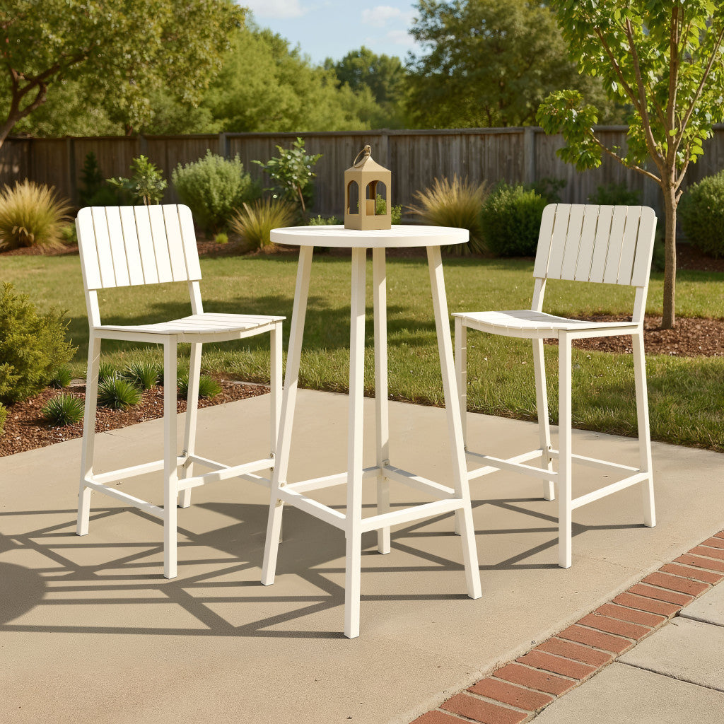 30" White Aluminum Low Back Bar Chair-5