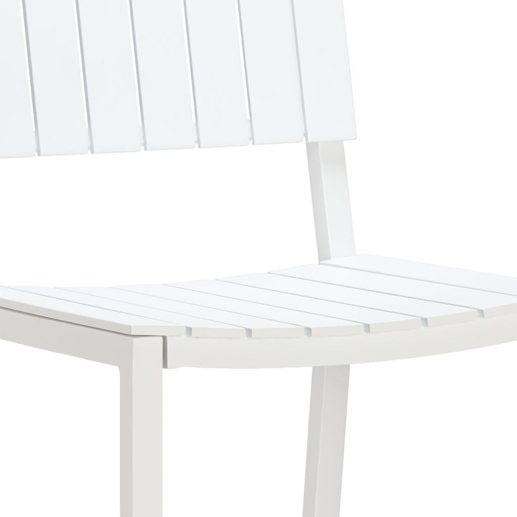 30" White Aluminum Low Back Bar Chair-2