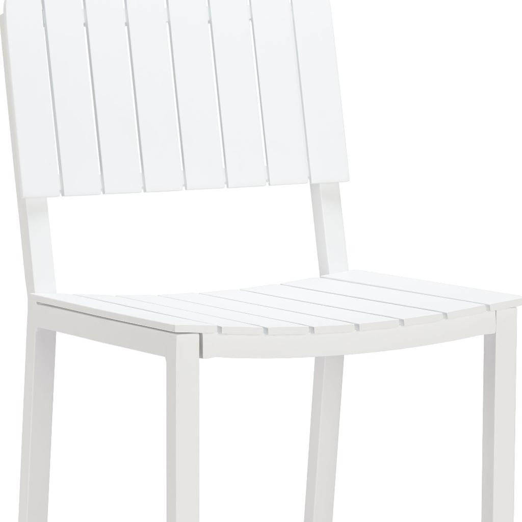 30" White Aluminum Low Back Bar Chair-3