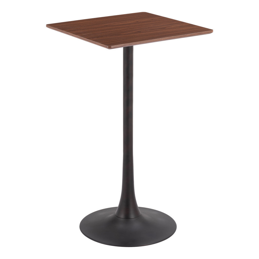 24" Brown Wood Square Bar Table-0