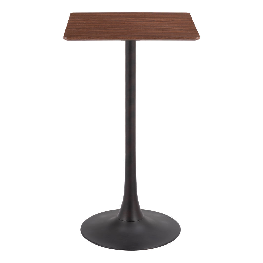 24" Brown Wood Square Bar Table-1