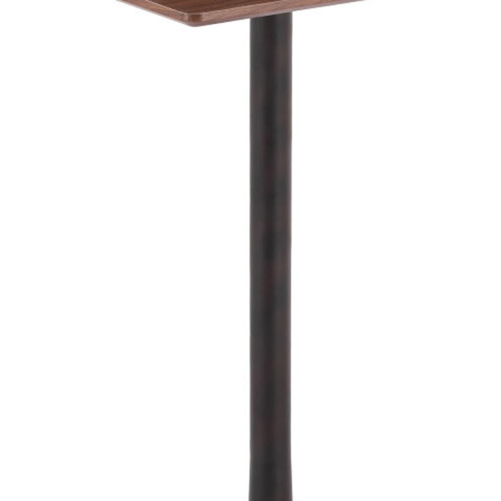 24" Brown Wood Square Bar Table-4