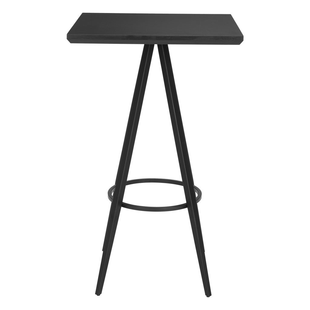 26" Black Wood Square Bar Table-1