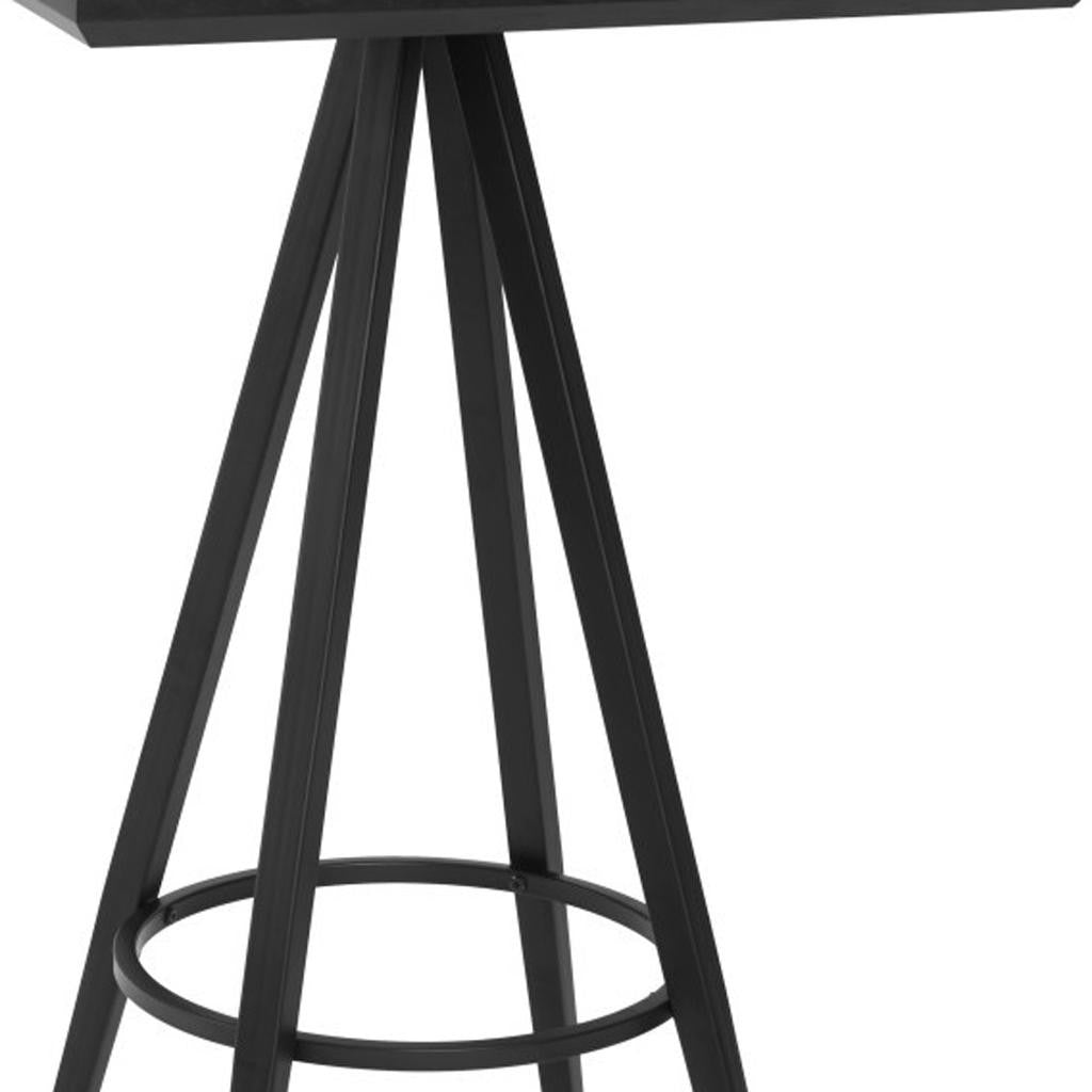 26" Black Wood Square Bar Table-4