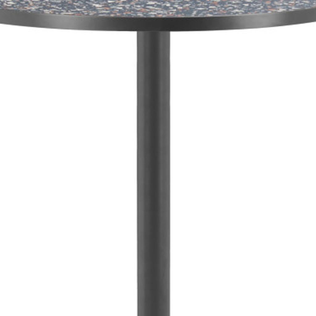 24" Black Wood Rounded Bar Table-4