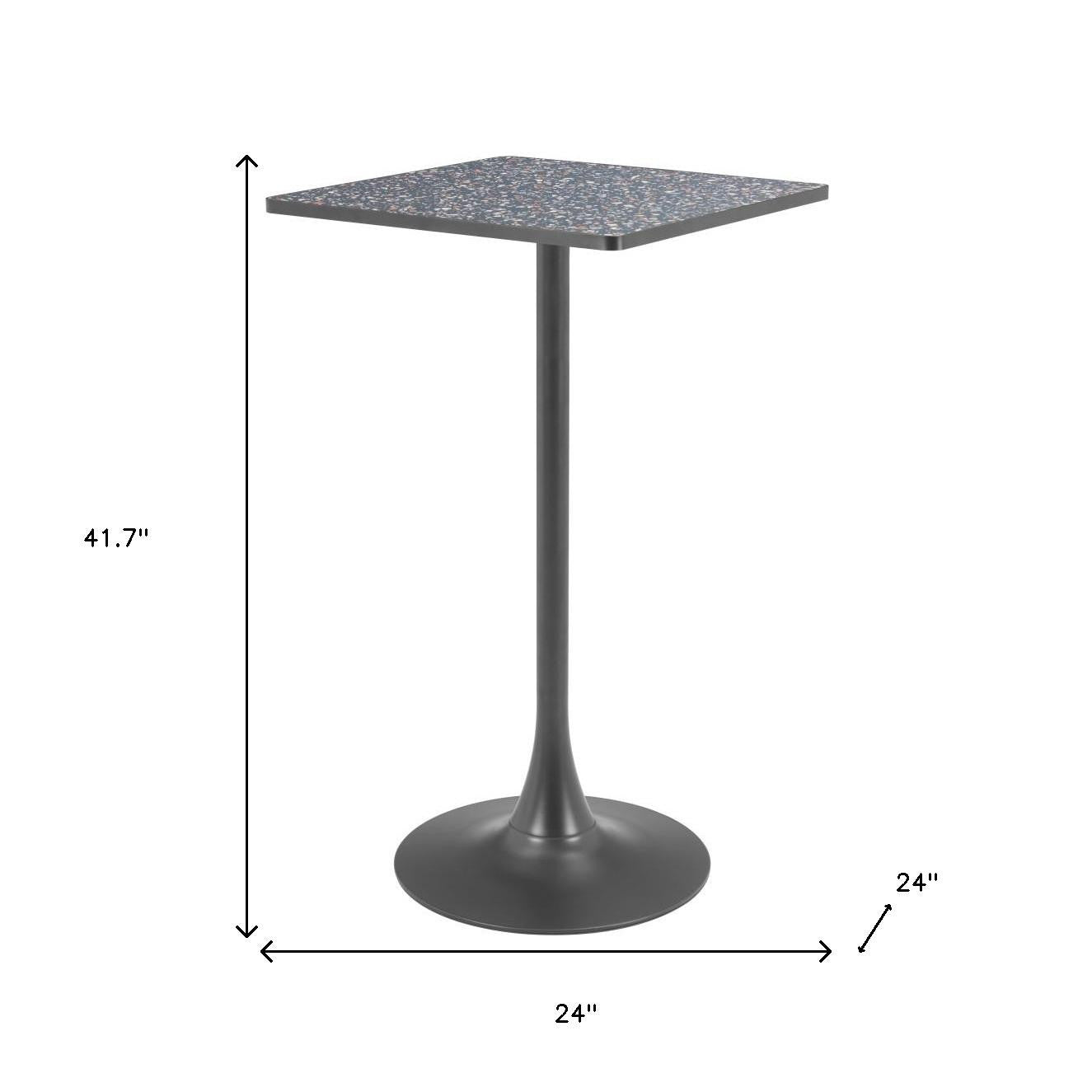 24" Black Wood Square Bar Table-7