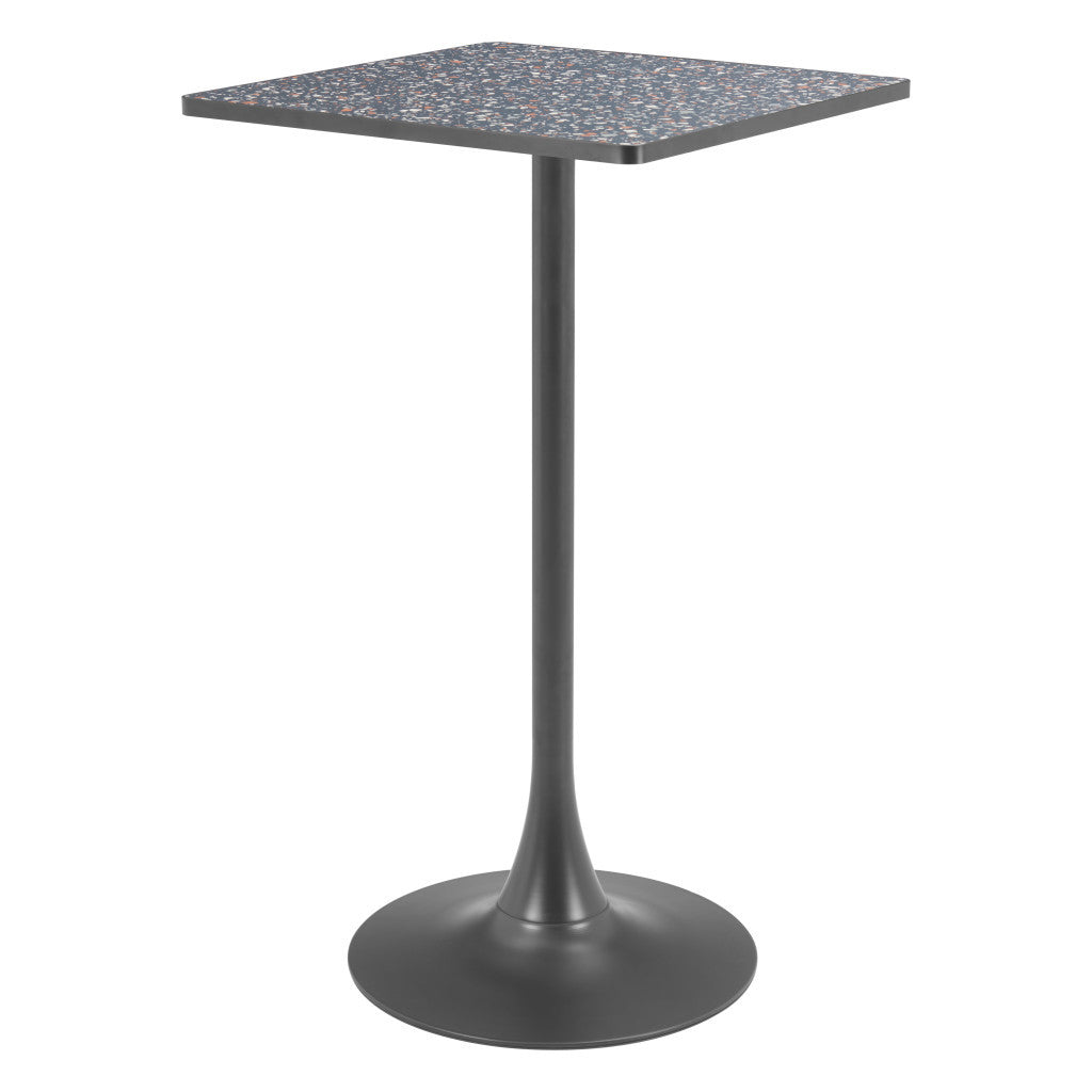 24" Black Wood Square Bar Table-0