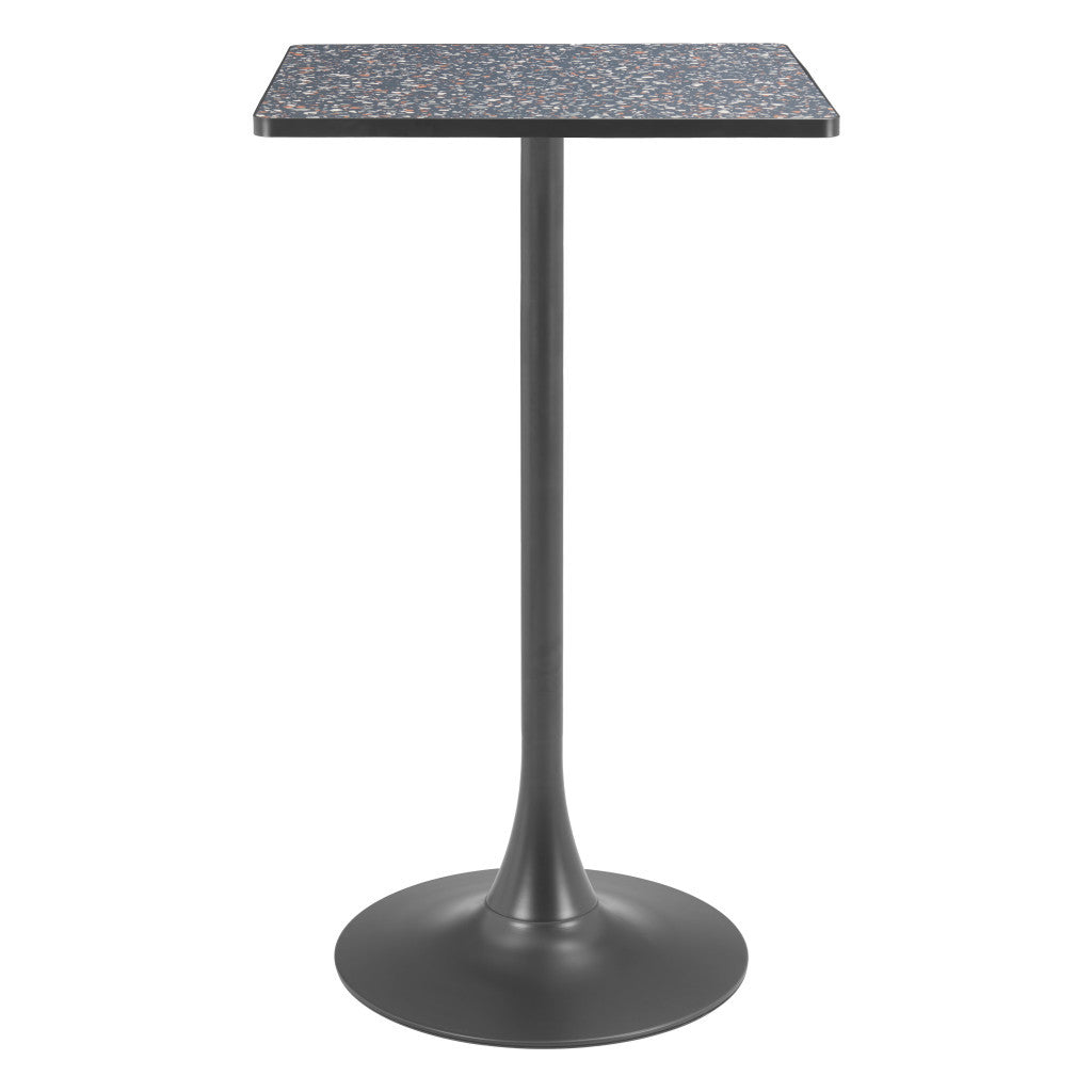 24" Black Wood Square Bar Table-1