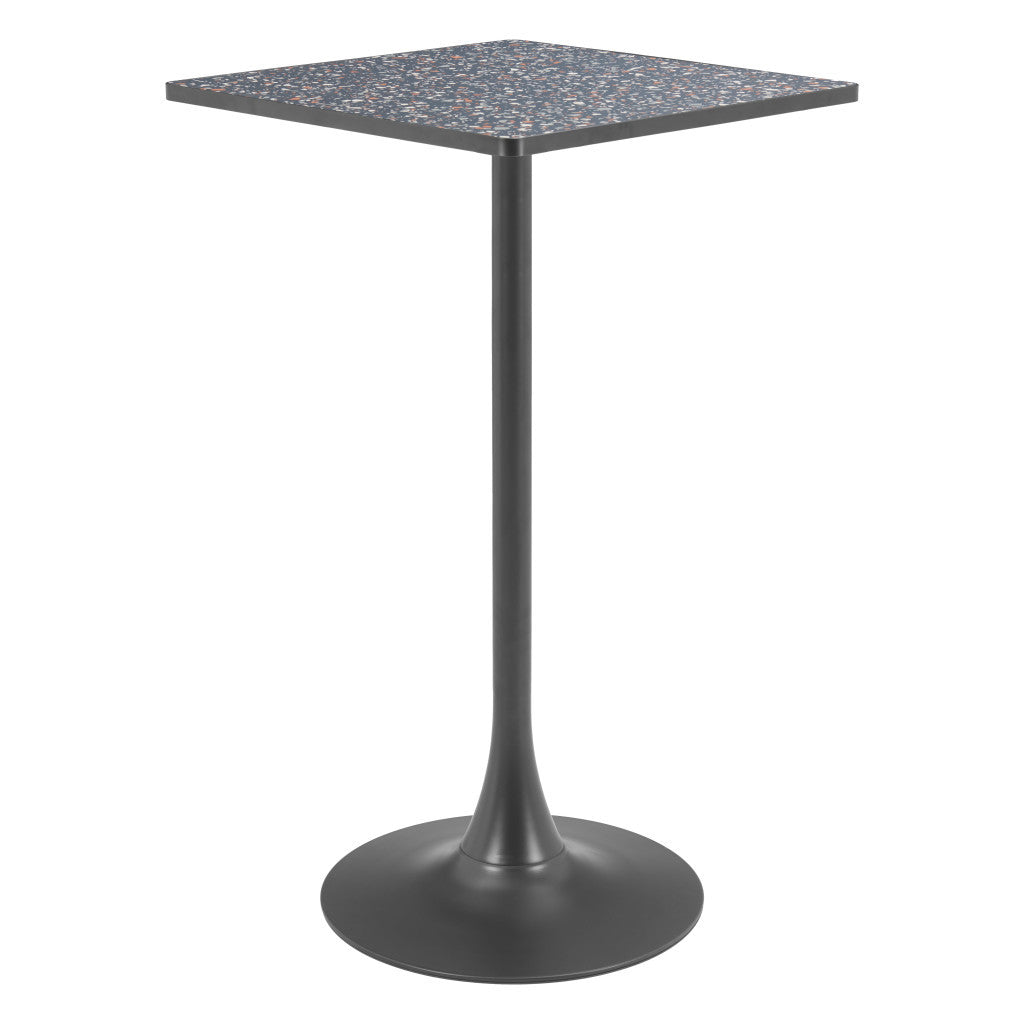 24" Black Wood Square Bar Table-2